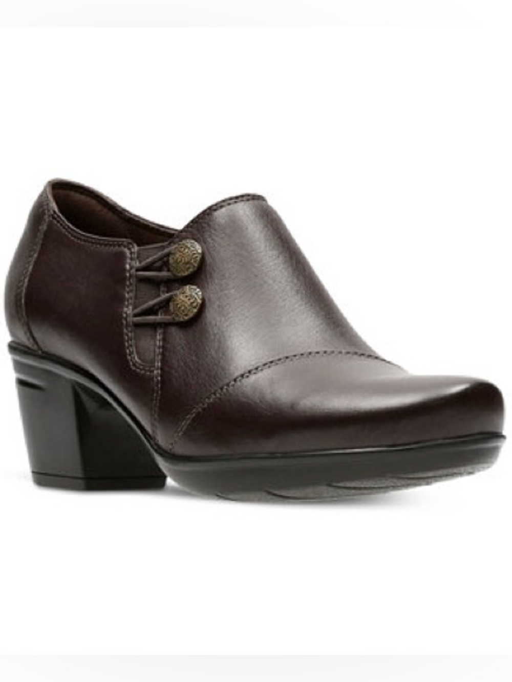 Clarks Women's Brown Leather Ankle Booties